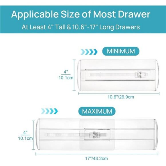 Expandable Drawer Dividers for Clothes Baby Dresser Closet Organizer Set - Picture 2 of 7